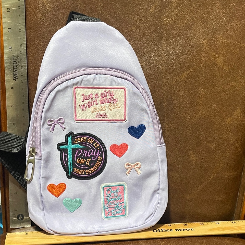 Embroidered Patch Mini Backpack